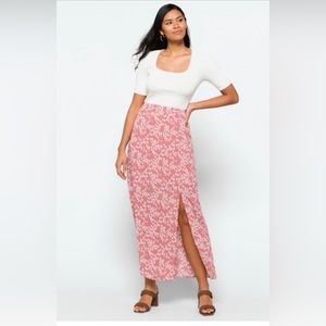 Heatherly Ditsy Mauve Midi Skirt Medium NWT Stitch Fix